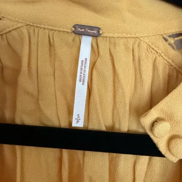 Free people lace trim blouse size S - Picture 4 of 4